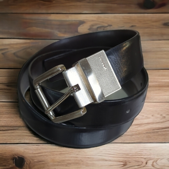 Calvin Klein Men's Reversible Genuine Leather Belt Black/Brown 7545696 - Picture 1 of 12